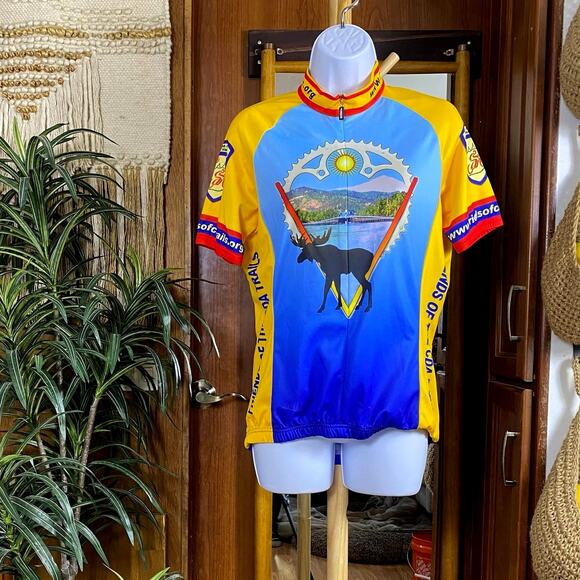 Coeur d’Alene Trail Cycling Jersey MV-Gear 1/2 Zip Mesh Bike Top Moose Gear